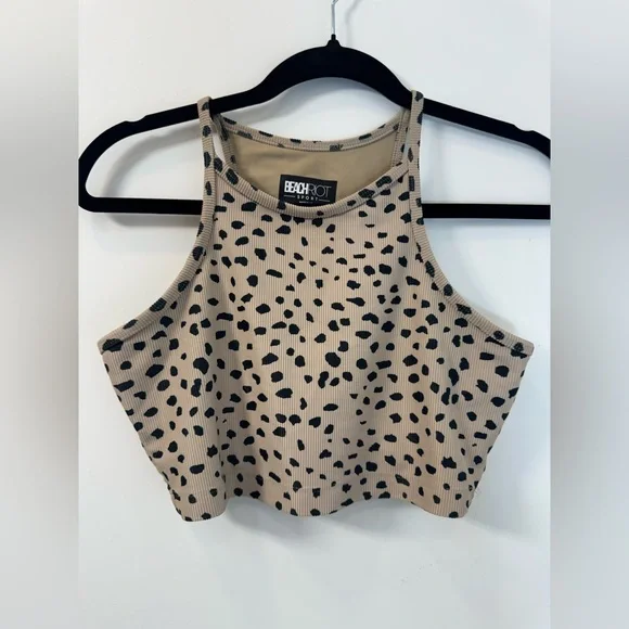 Beach Riot Ribbed Anna Tank Leopard Spot - Picture 3 of 10